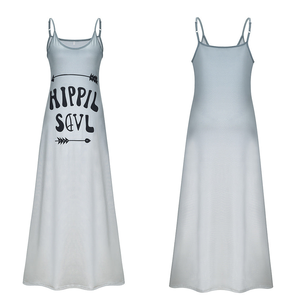 Summer European And American Cross-Border Hot-Selling Sexy And Comfortable Strap Button Waist Dress