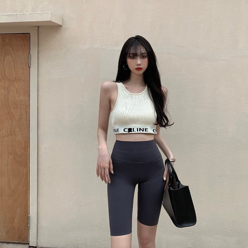 Summer Thin Stretch Abdomen And Hips Sports Yoga Shorts And Pants