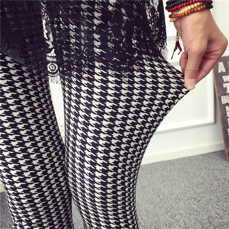 Printing Plaid Trousers
