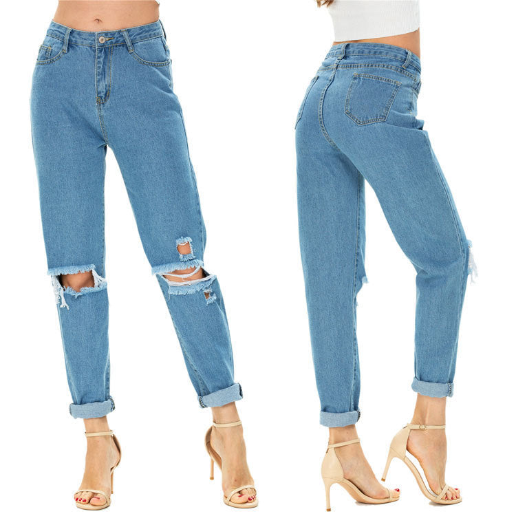 Summer Plus Size Women's Ripped Jeans