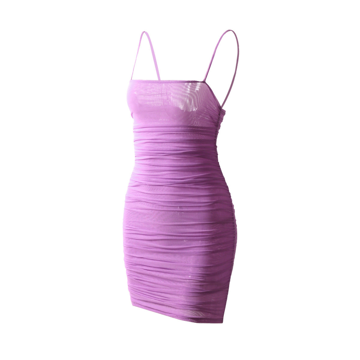 Pure Color Sexy Halter Strap Holiday Dress