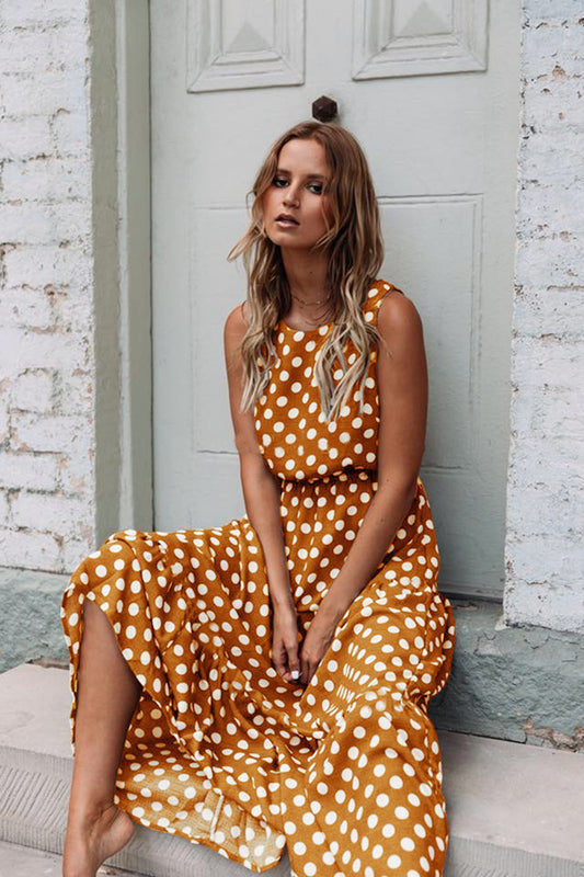 Polka Dot Sleeveless Dress