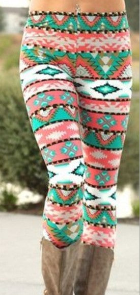 Fashion Women's HOT Leggings Pants Print High Waist Leggings Happy Christmas Party Long Pants 18 Color Ladies Xmas Trousers