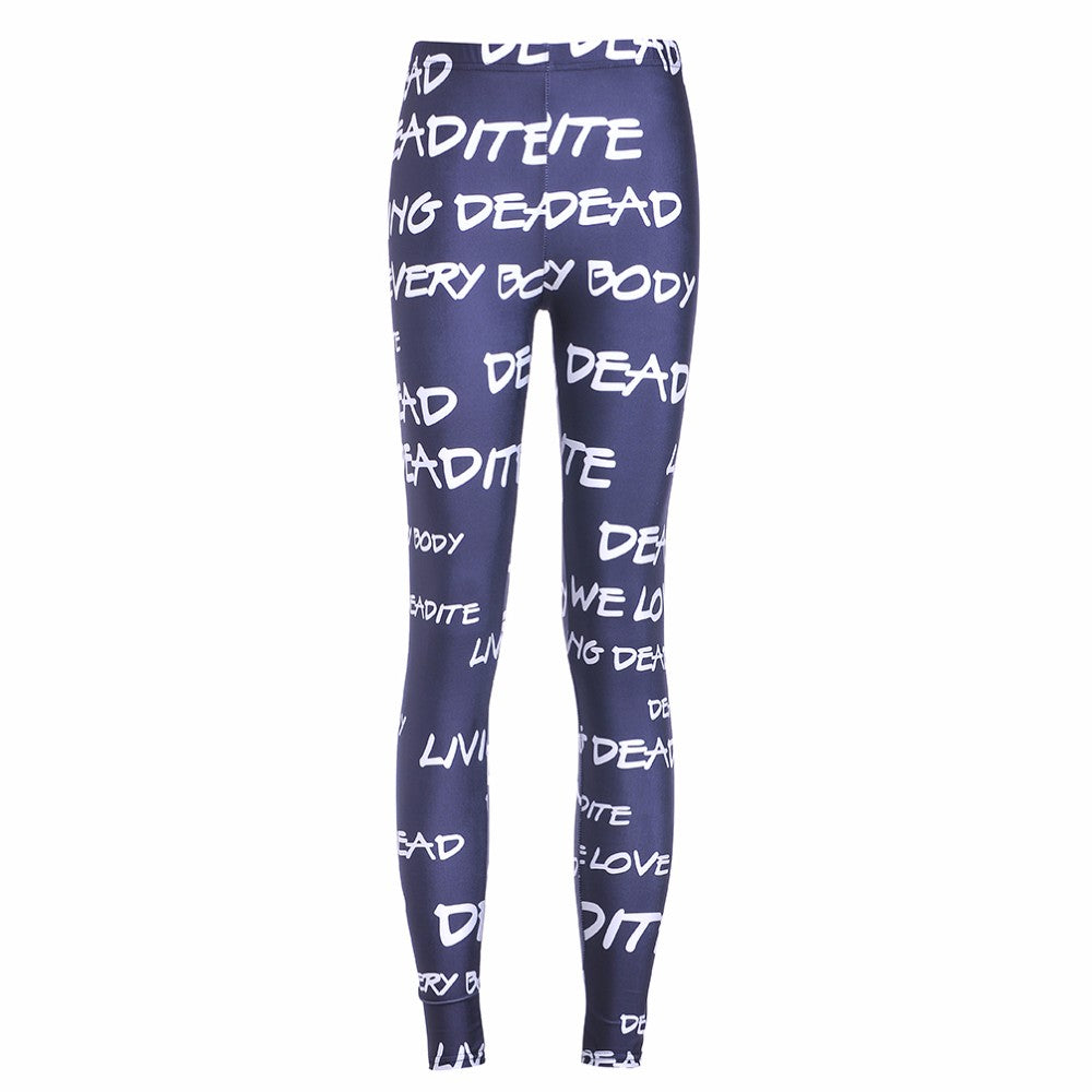 Digital printing leggings tights nine pants women