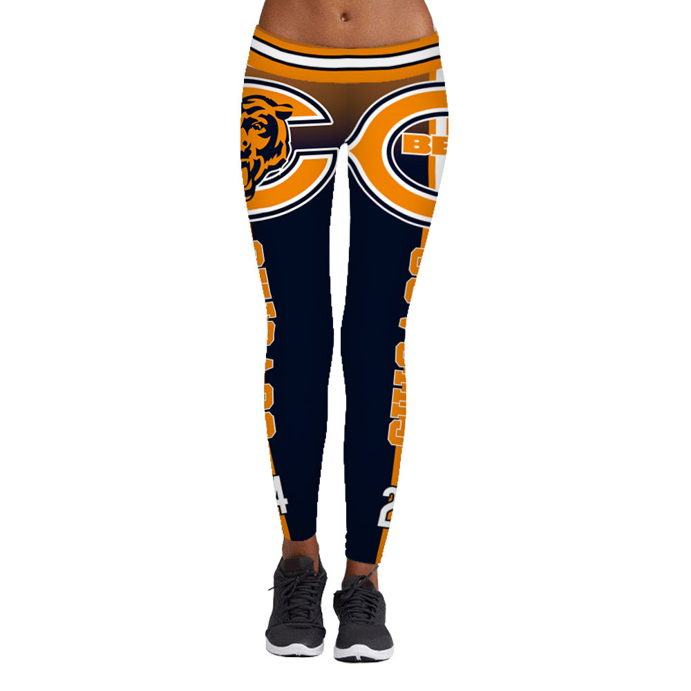 Digital printed stretch yoga pants