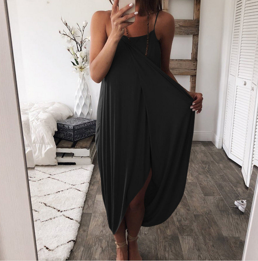 Knitted loose irregular dress