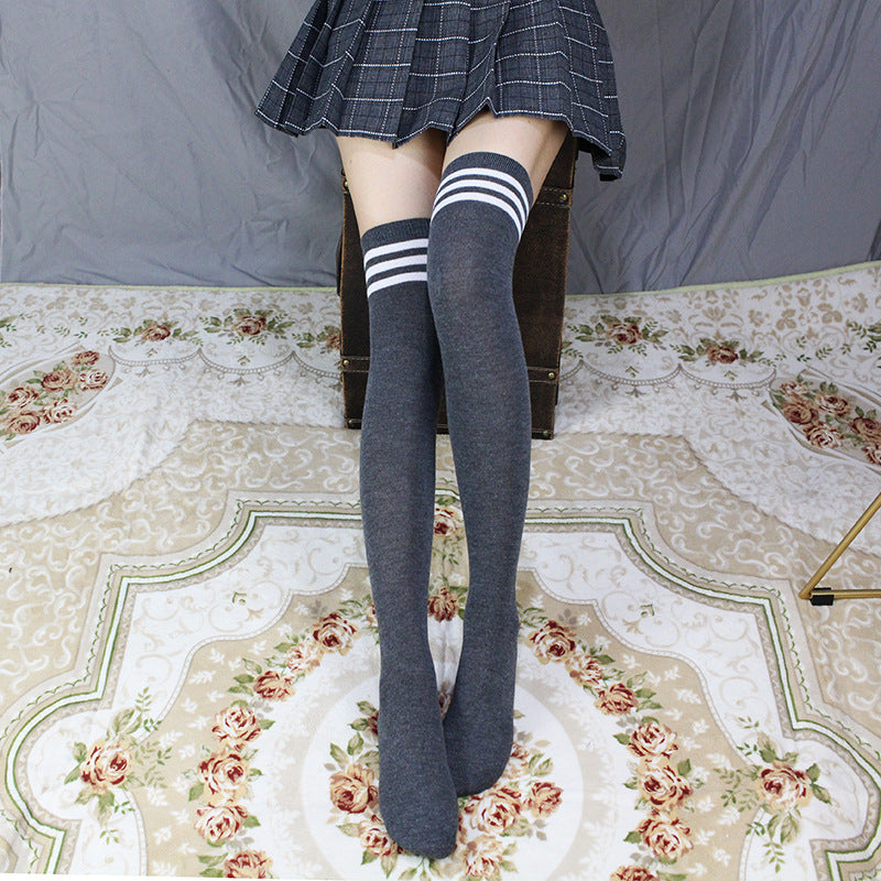 High-top thigh socks