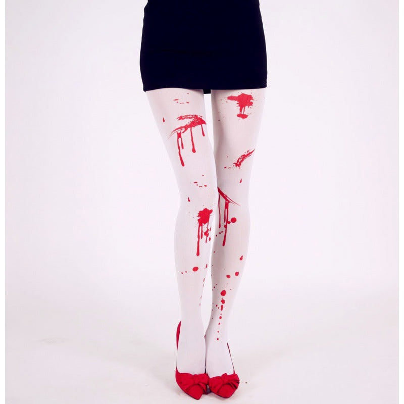 Halloween Bloody Pantyhose Holiday Funny Skull Costume Props