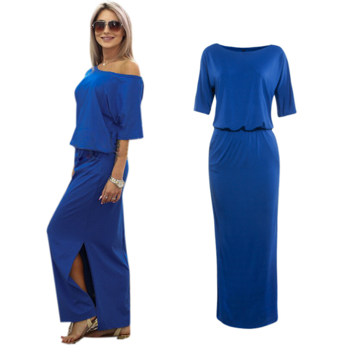 ummer Long Maxi BOHO Evening Blue