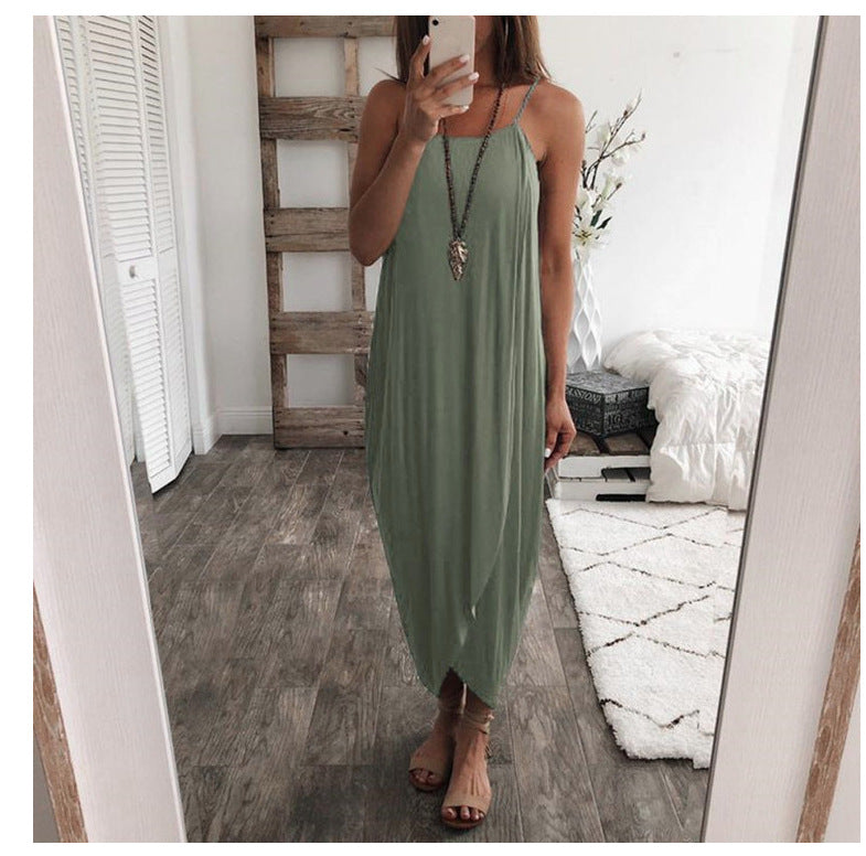 Knitted loose irregular dress