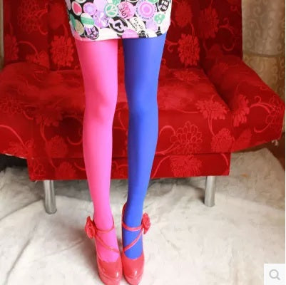 Two-tone stitching bottoming pantyhose