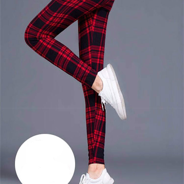 Milk silk check leggings