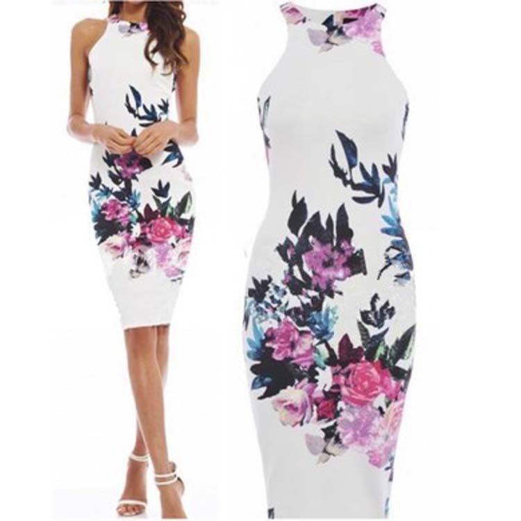 Ladies Slim Sling Sleeveless Hip Dress