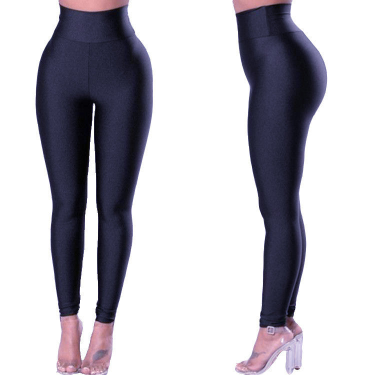 Women's Tight Yoga Pants Solid Color Sweatpants Nine-Point Hip-Lifting Leggings