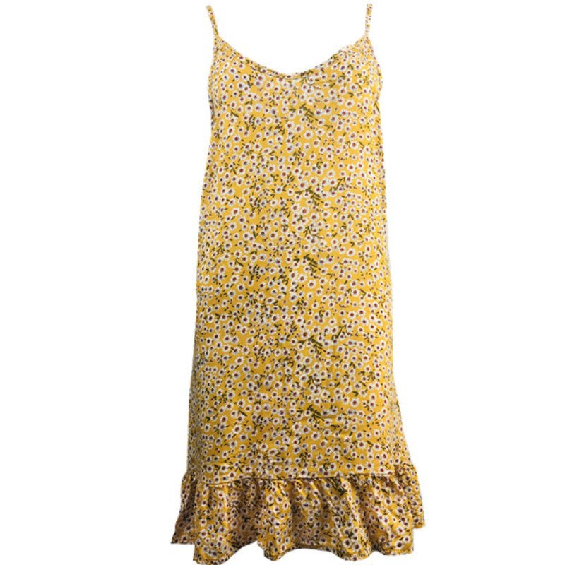 Floral print dress with camisole