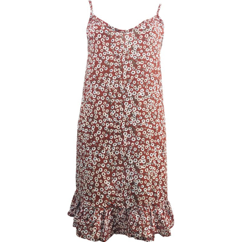 Floral print dress with camisole