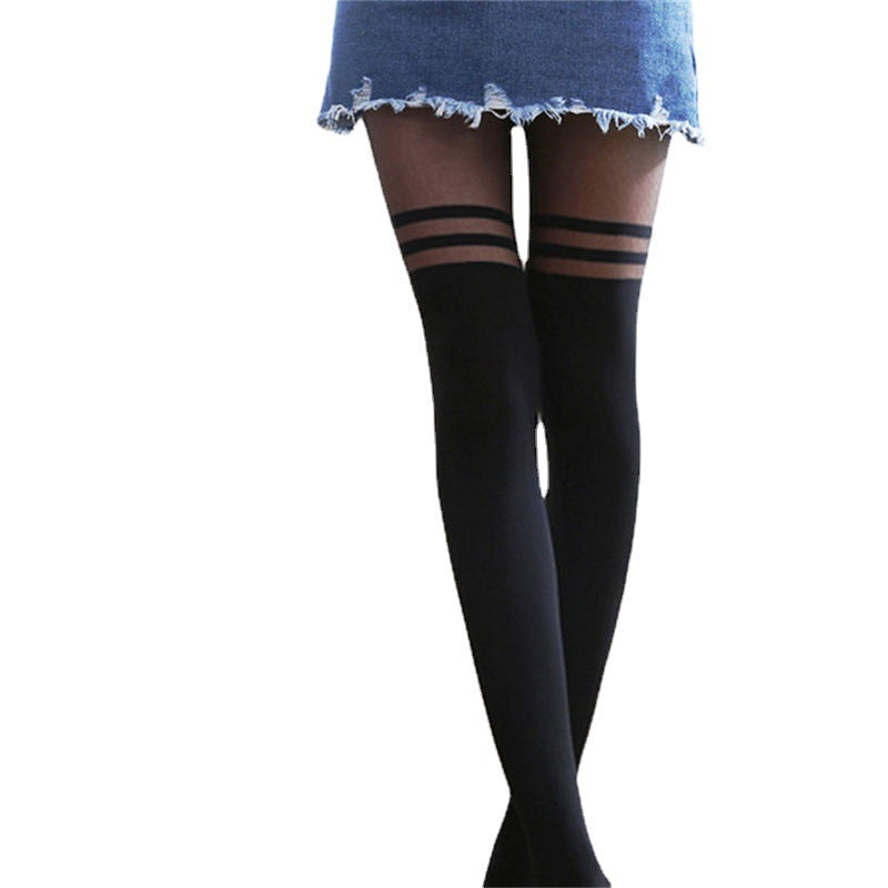 Transparent Suspenders Tights Cat Pantyhose Stockings