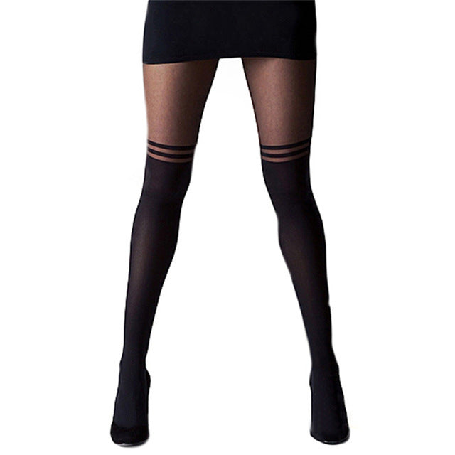 Transparent Suspenders Tights Cat Pantyhose Stockings