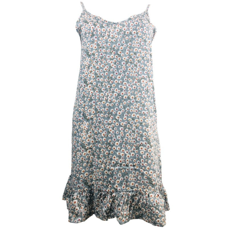 Sexy Suspender Nightdress Travel Holiday Floral Print Jumpsuit