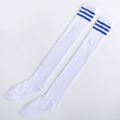 Three-bar Striped Long-tube Over-the-knee Socks