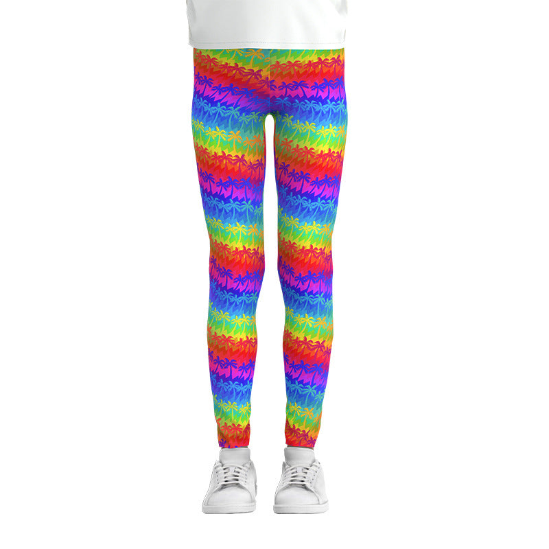 Digital Printing Leggings Girls Leggings Thin Stretch Pants