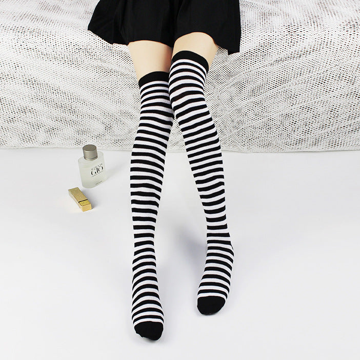 High-top thigh socks