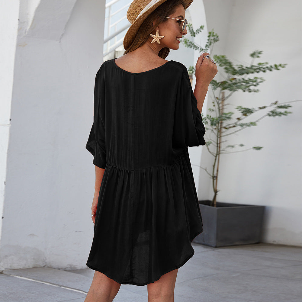 Casual V-neck dress