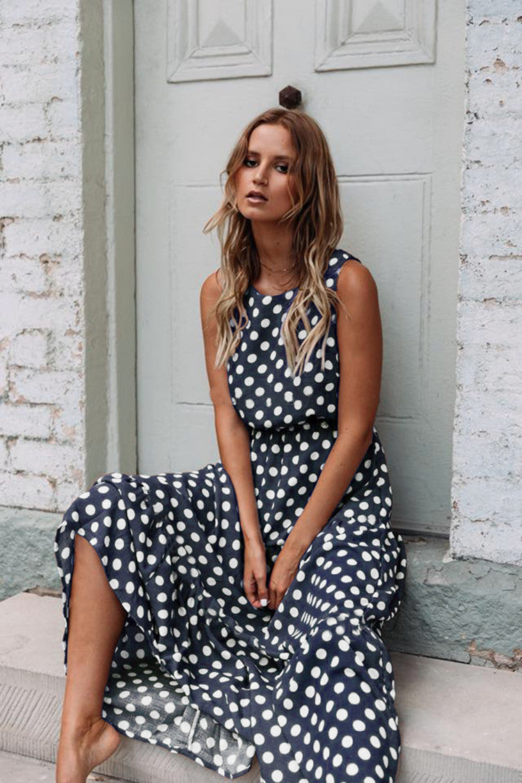 Polka Dot Sleeveless Dress