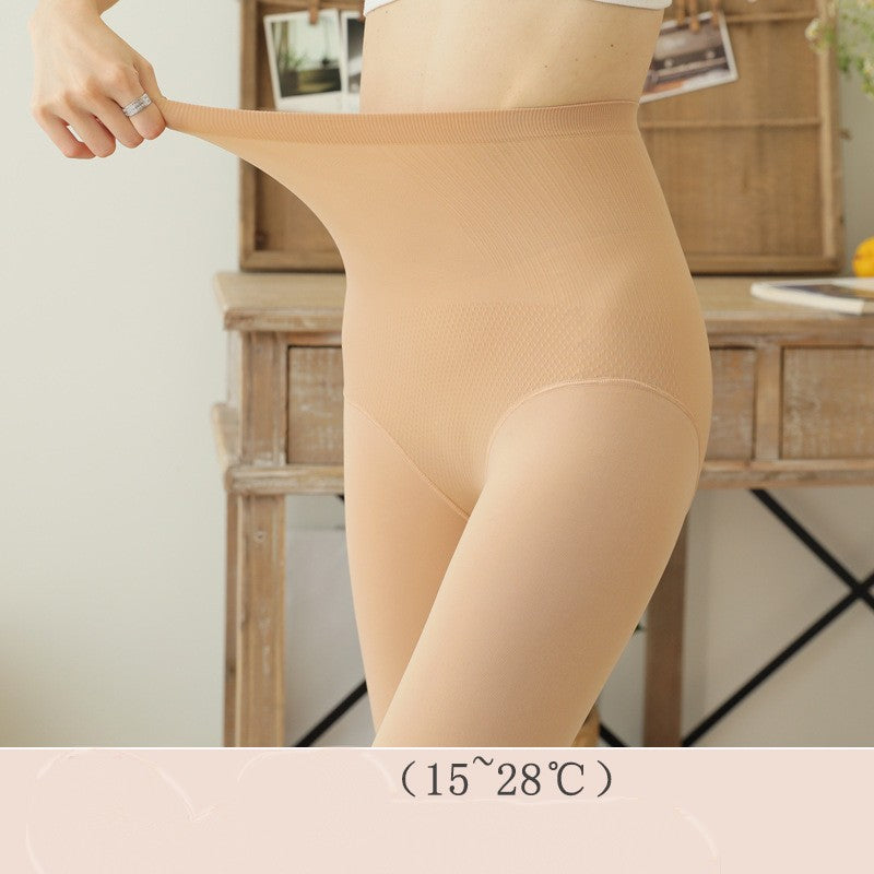 Cartilage High Waist Stewardess Grey Fake Meat-penetrating Base Skin-penetrating Pantyhose