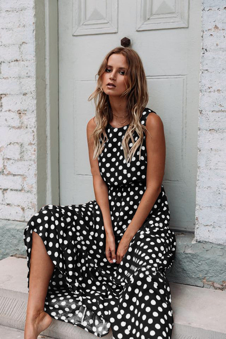 Polka Dot Sleeveless Dress