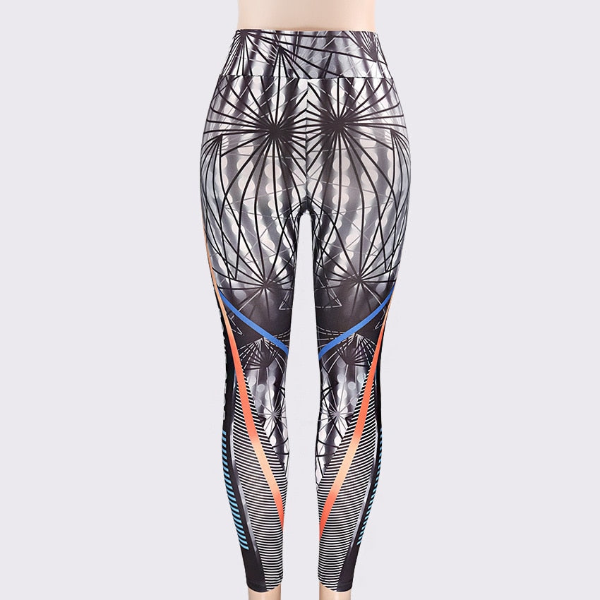 Don't Stop Letter Print Fitness Women Leggings 3D Printed Slim Jeggings High Waist Sporting Leggings Elastic Skinny Long Pants