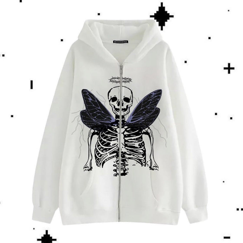 Spider Rhinestone Print Tide With The Same Cardigan Jacket