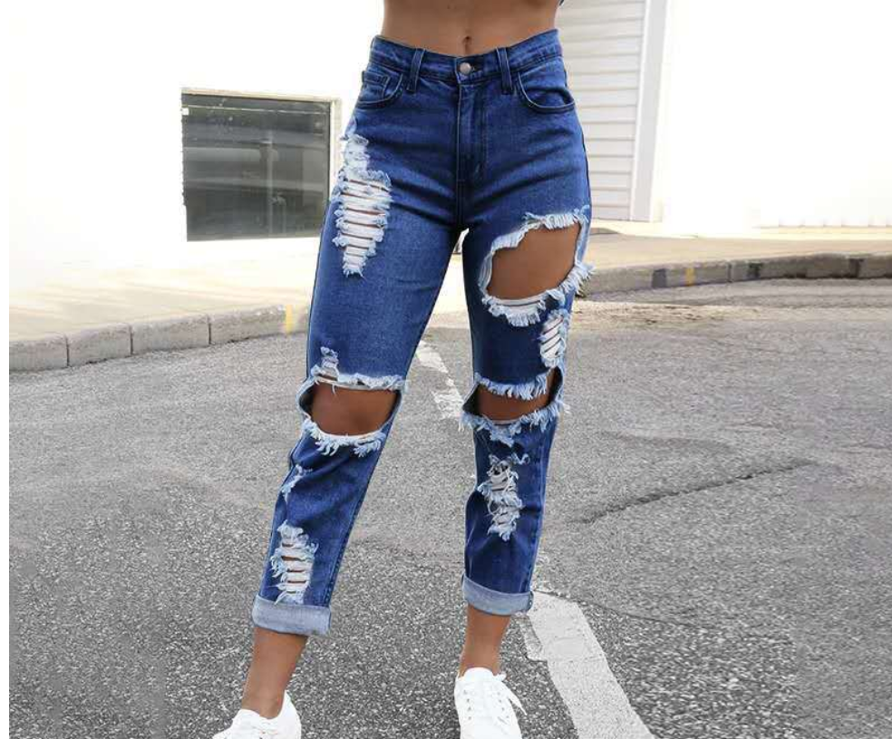 Fashion Personality Straight Jeans For European And American