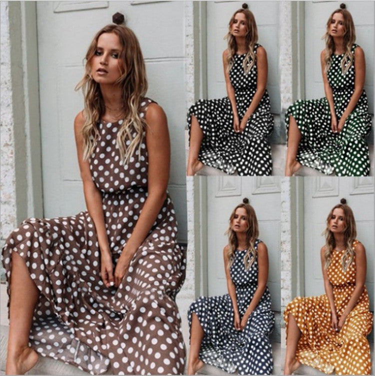 Polka Dot Sleeveless Dress