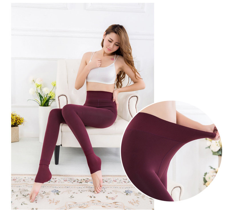 Autumn and winter plus velvet thickened pearl velvet leggings women's high waist was thin outside wearing stepping feet to keep warm