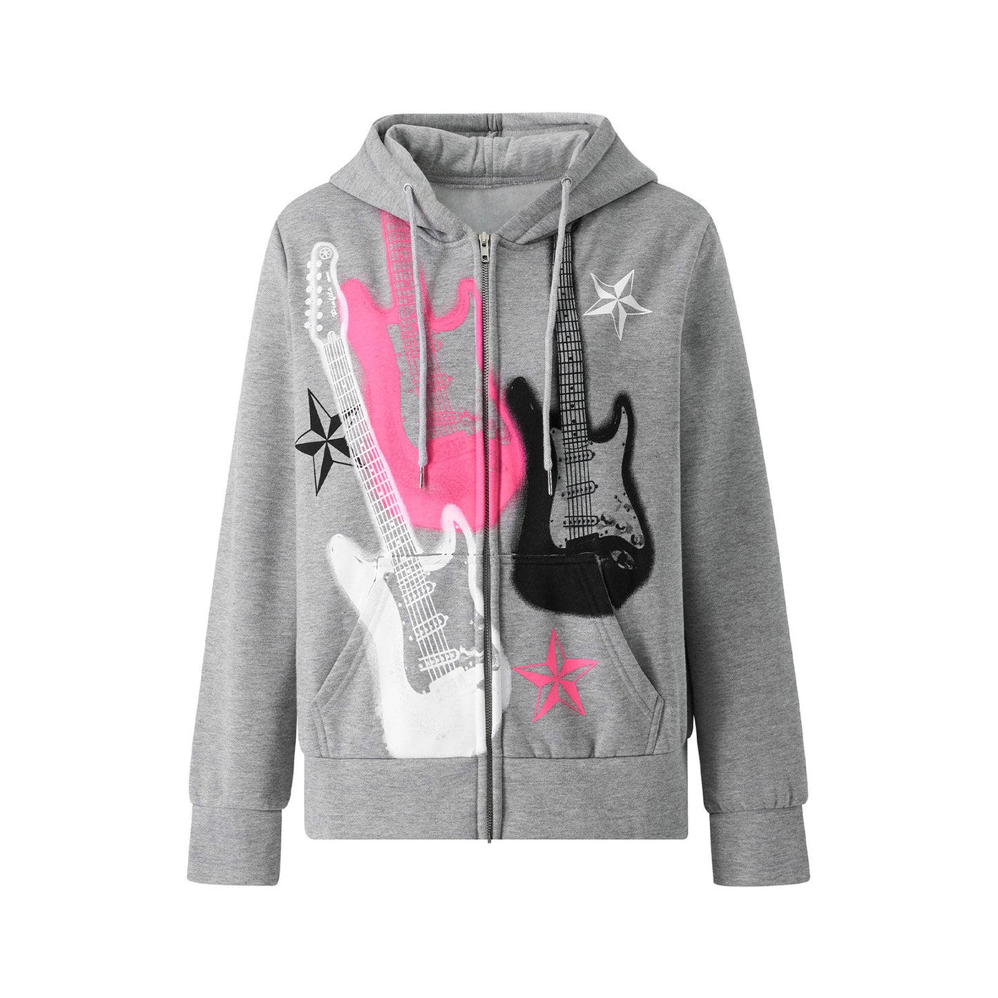 European And American Style Electric Guitar Printed Hoodie