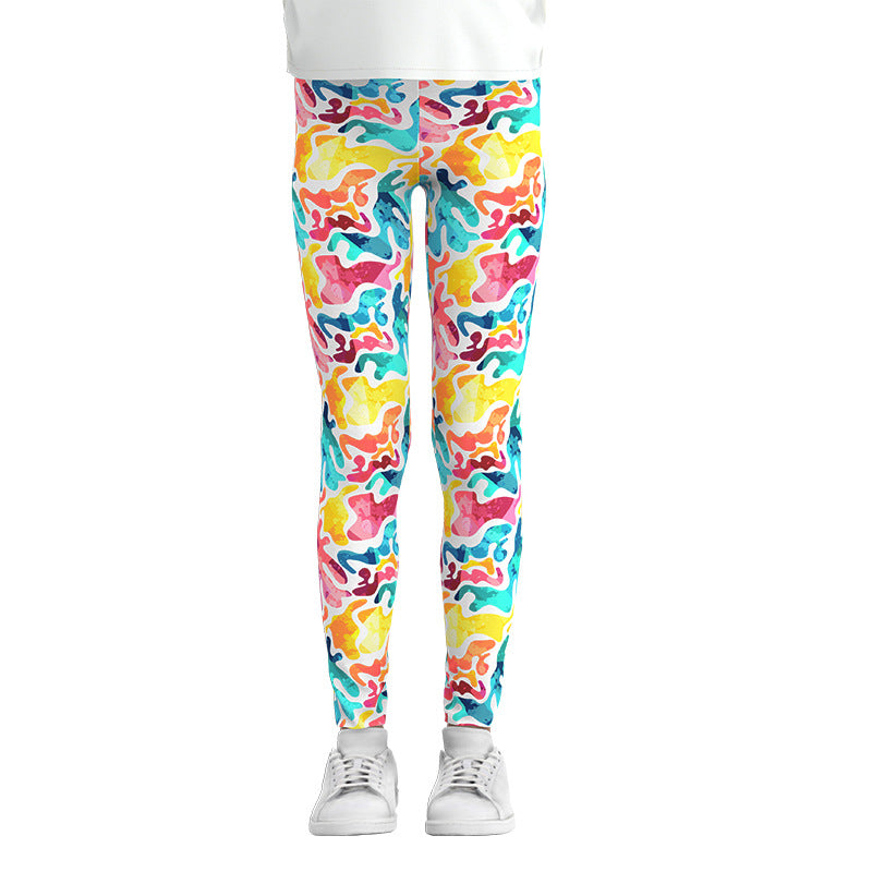 Digital Printing Leggings Girls Leggings Thin Stretch Pants