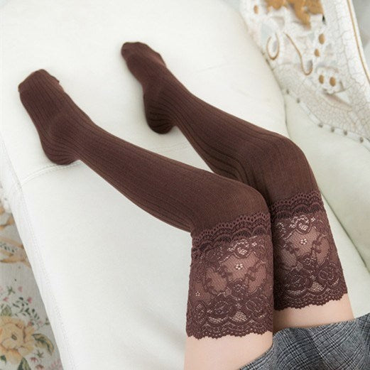 Non-slip thigh socks