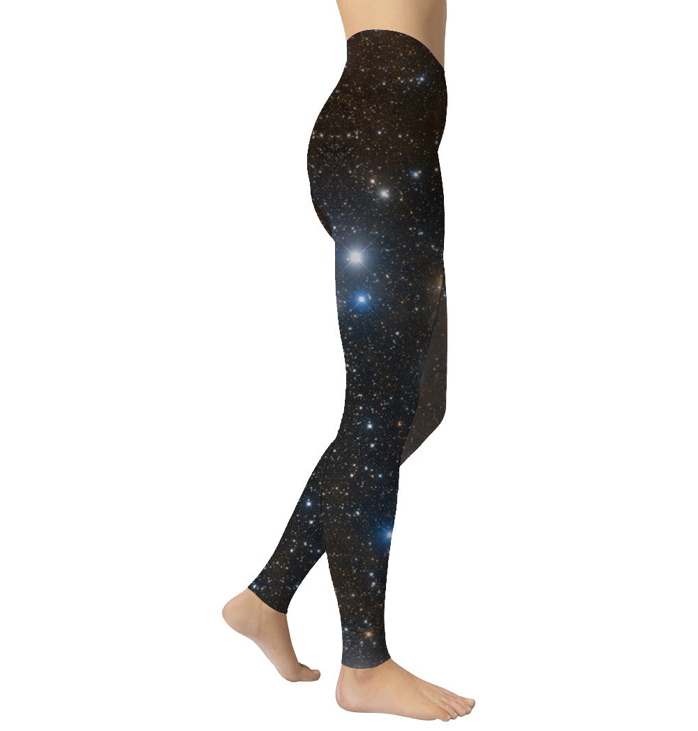 Starry sky digital printing leggings