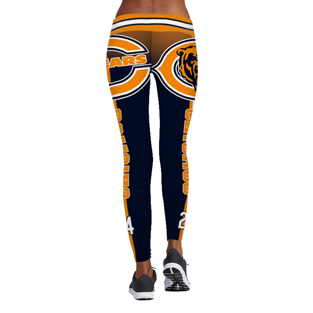 Digital printed stretch yoga pants