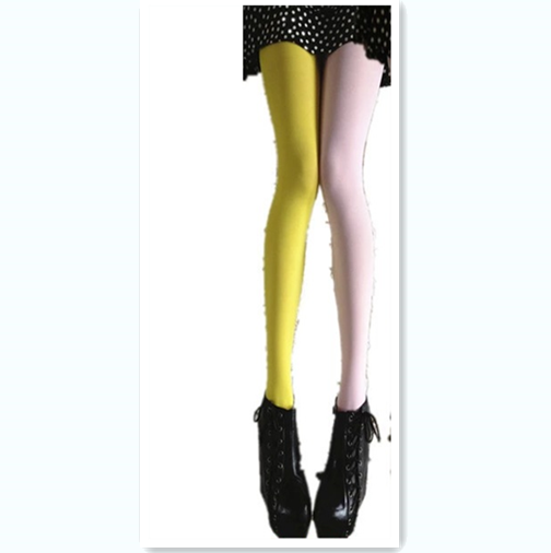 Two-tone stitching bottoming pantyhose