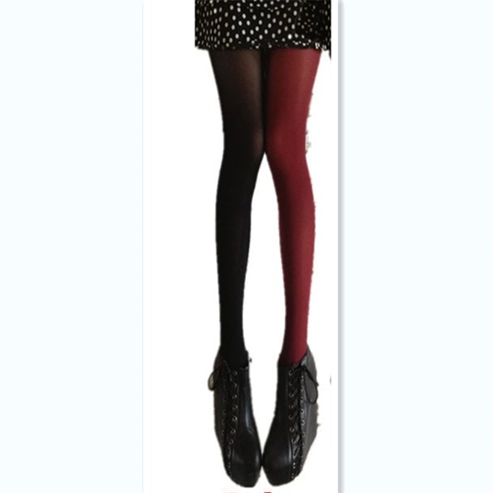 Two-tone stitching bottoming pantyhose