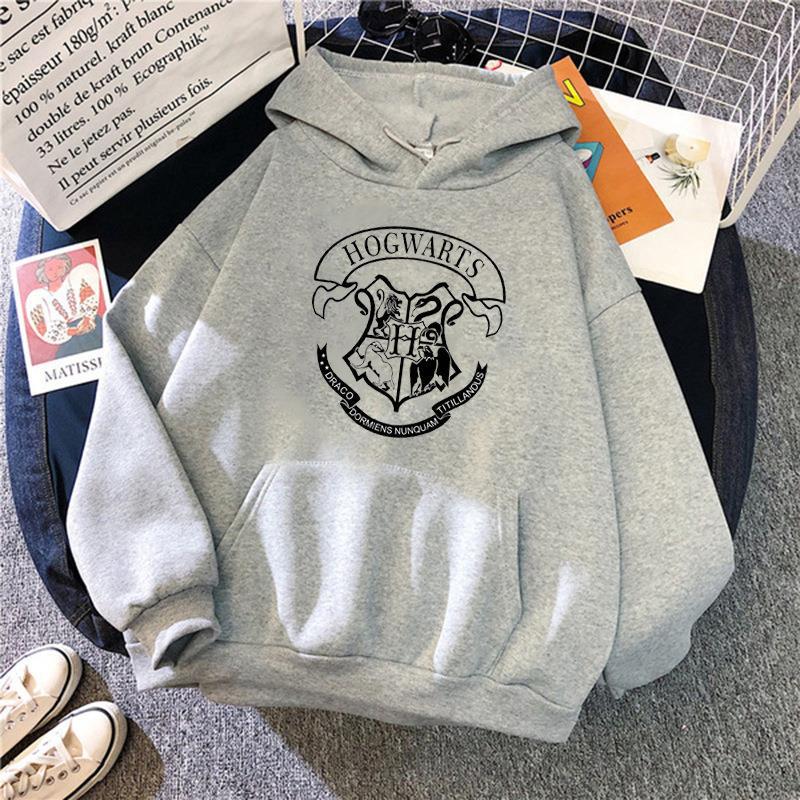 Autumn And Winter European And American Style Casual Loose-fitting Hoodie Sweater Personalized Printing University Style All-matching