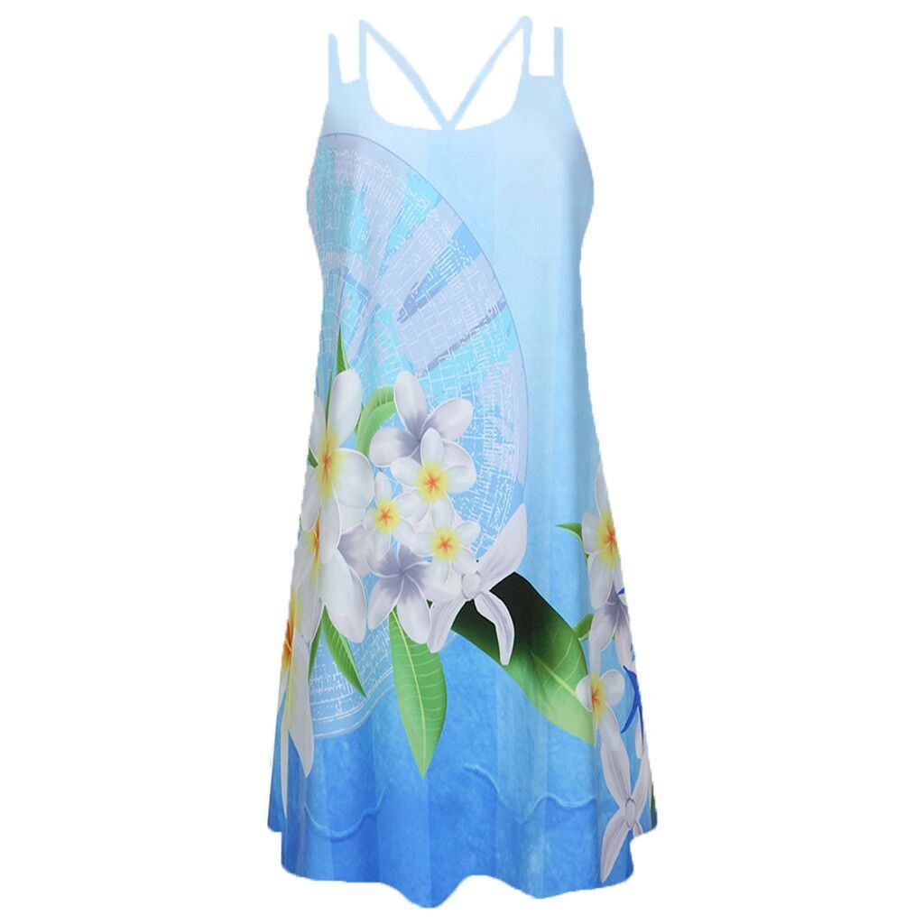 Sleeveless Sling Print Dress