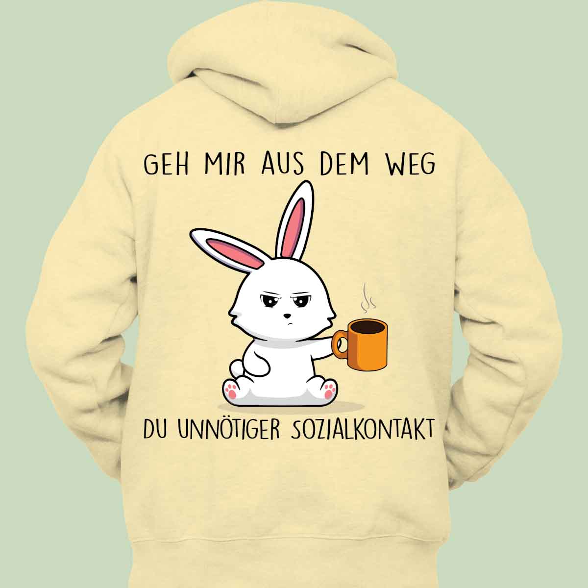 Kitchen Rabbit Hoodie Unisex Back Print