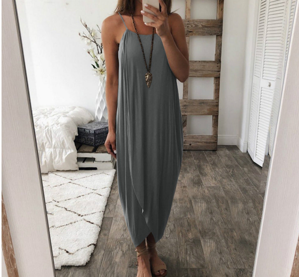 Knitted loose irregular dress