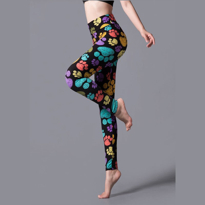 Brushed Cotton Print Camouflage Outerwear Leggings