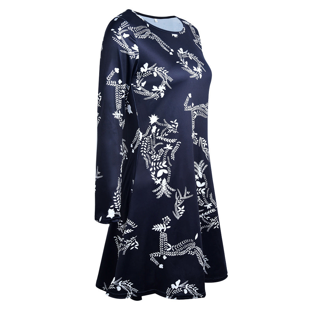 Christmas Printed Dress Multi-pattern