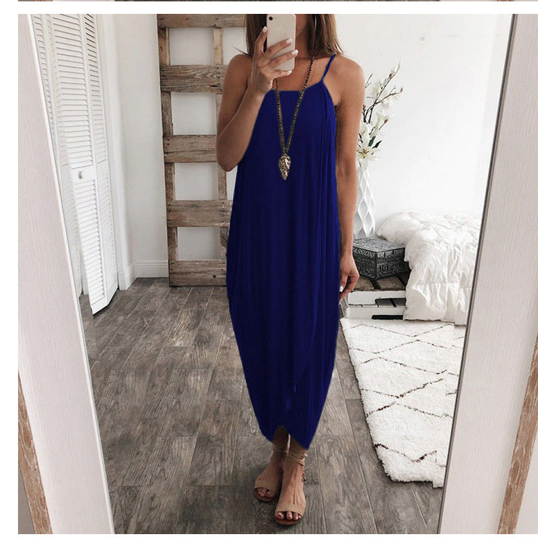 Knitted loose irregular dress