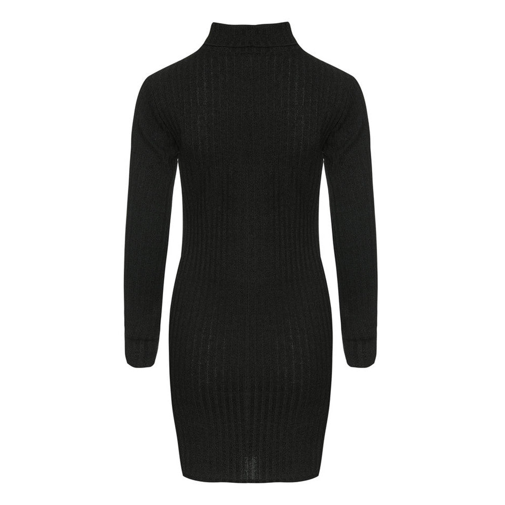 Turtleneck Slim Long Sleeve Dress